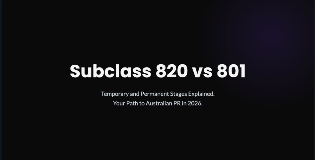 Subclass 820 vs 801